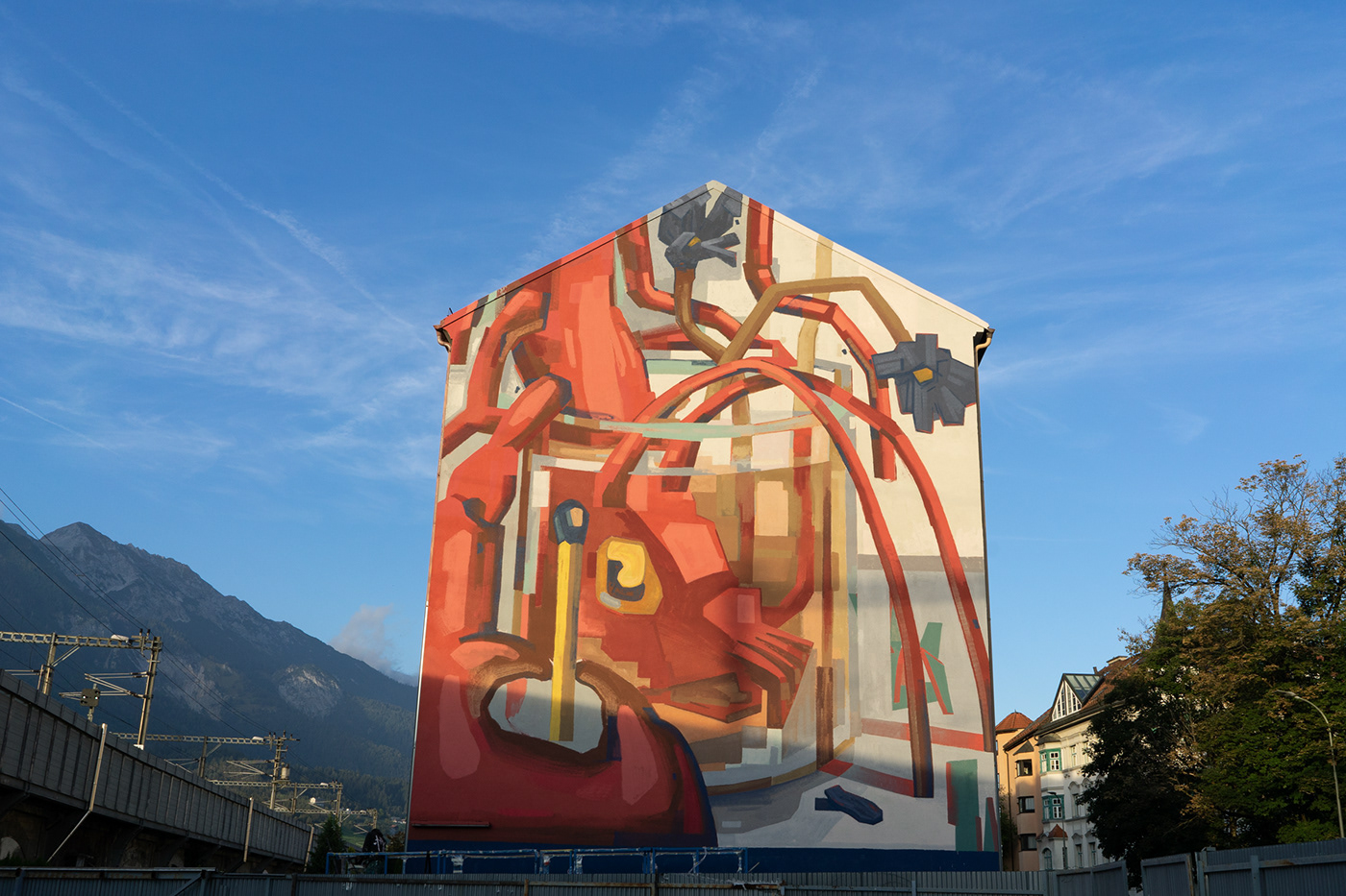 Mural by MOTS & HNRX for Underbridge 2021 in Innsbruck