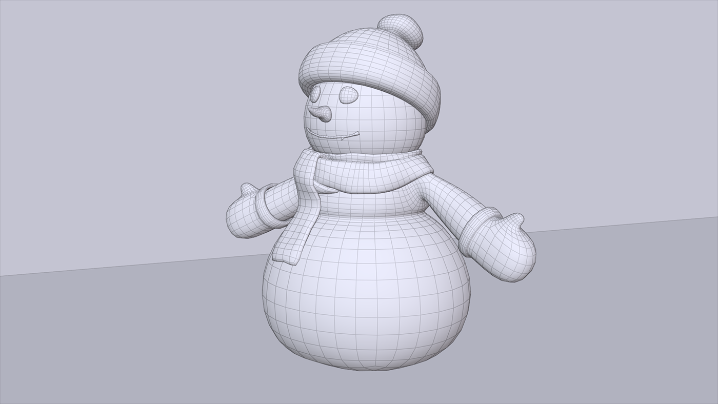 snowman snow winter 3D digitalart 3D model characterdeign Christmas frost