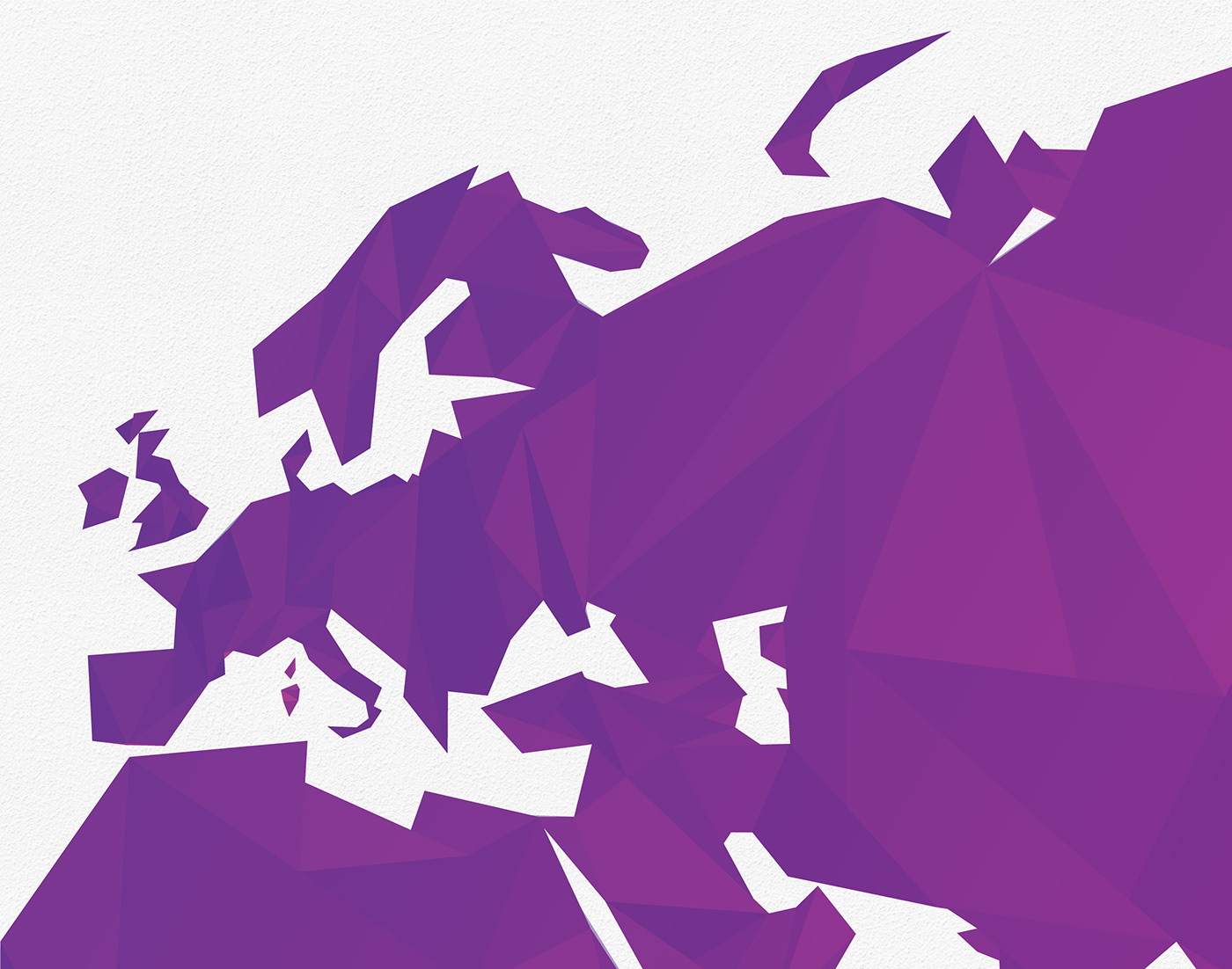 lowpoly branding  ILLUSTRATION  wallbranding Travel worldmap purple