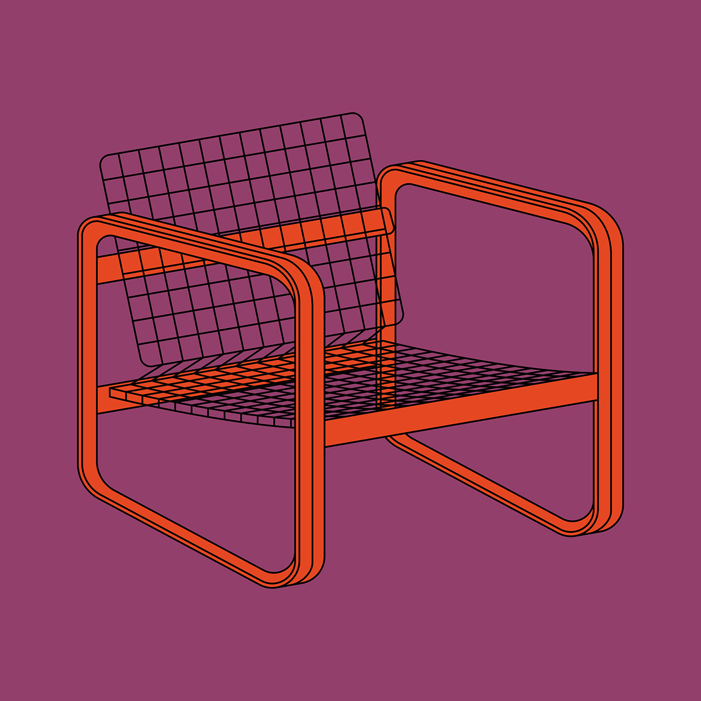 thomashedger hedgerart ILLUSTRATION  design furniture vector adobe illustrator Illustrator chair