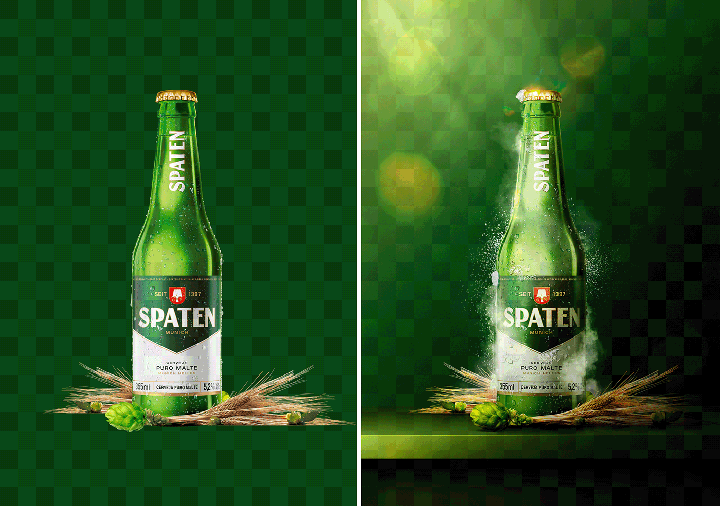 Advertising  art direction  beer retouch retouching  spaten