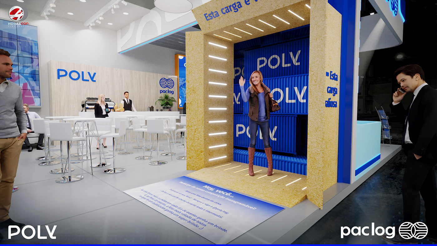 poly booth Stand Exhibition Design  shipping Logistics intermodal paclog poly terminais