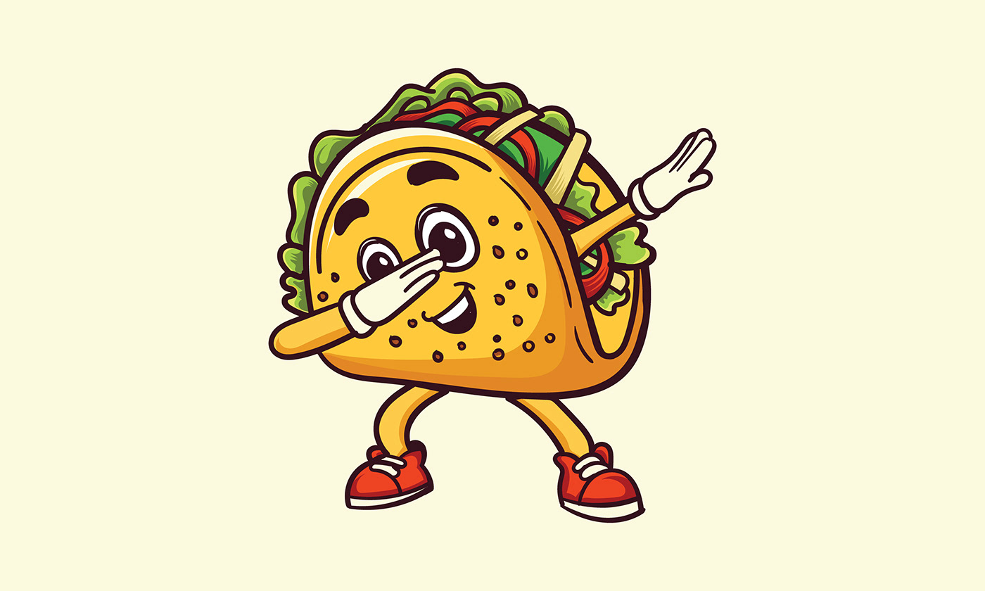 Dabbing DAB DANCE   taco Vegitable Food  fast Fast food fresh mexico
