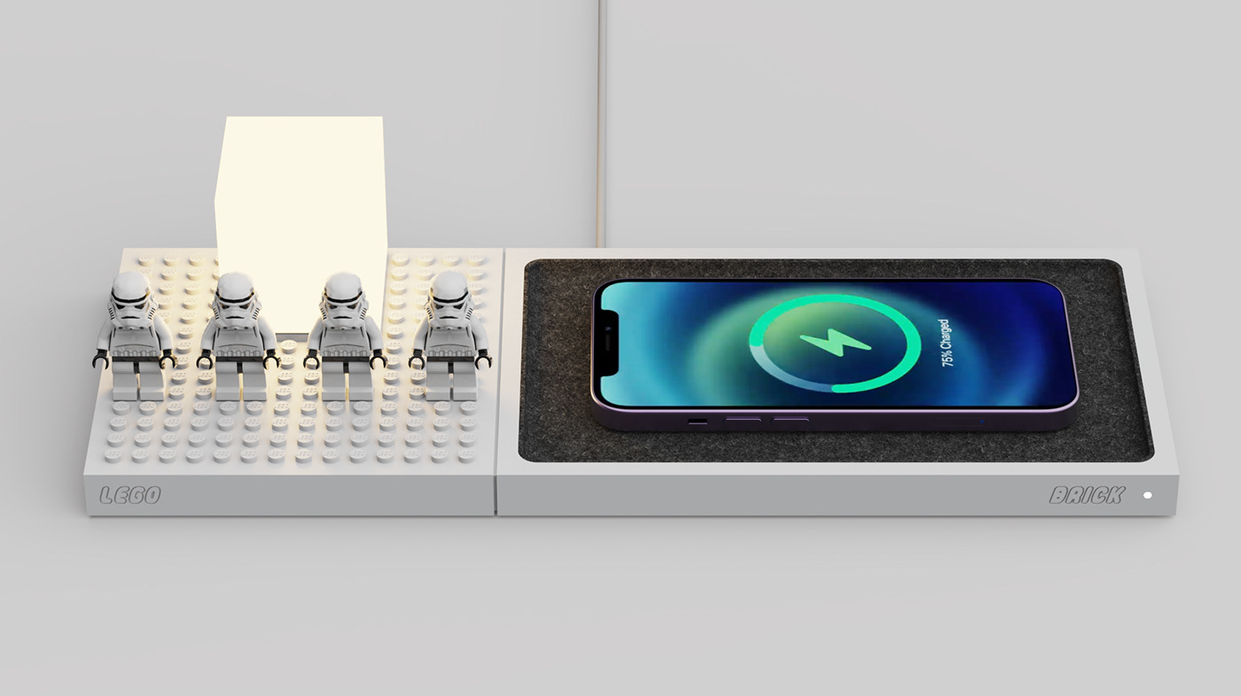 Behance charger electronic industrial design  LEGO product design  wireless