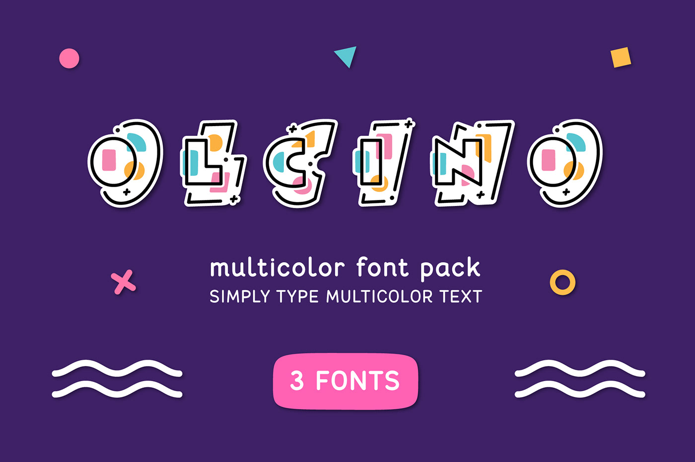 multi color colour multicolor multicolour multi-color multi-colour Fontself font pop