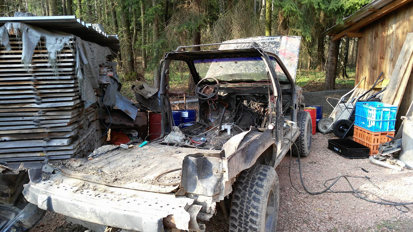 build car dieselpunk hot rod jeep Offroad patina postapocalyptic rat rod wasteland