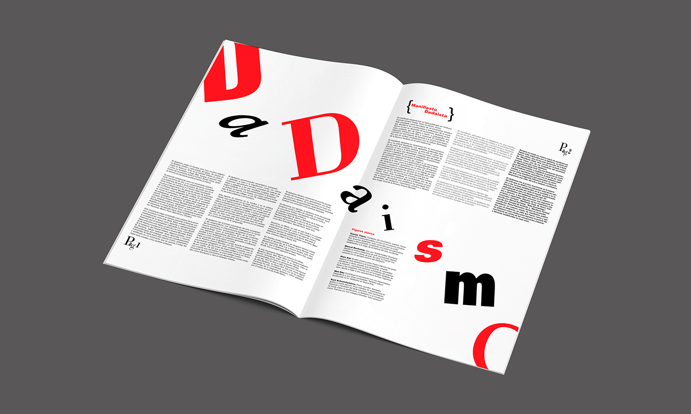 revista digital Magazine design dadaismo tipography editorial InDesign editorial design 