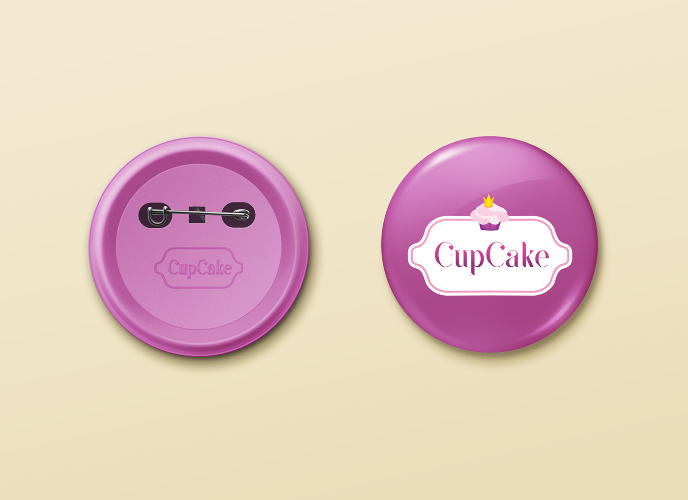 cupcake logo design stationart print pink Food  graphic