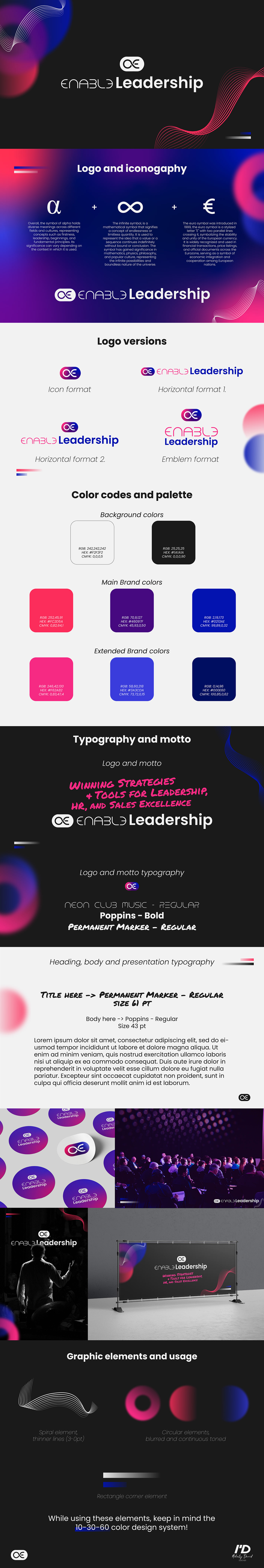 conference brand identity Logo Design Leadership graphic design  visual identity enable