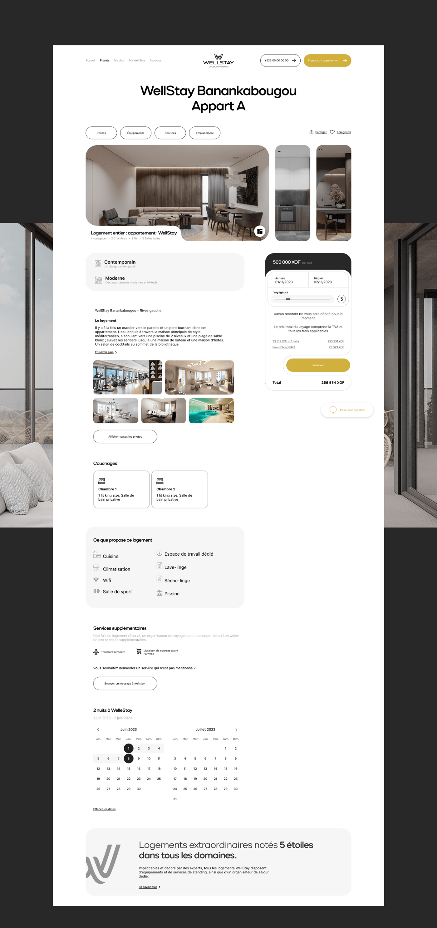 real estate web site Experience design ui design Booking AWWWARDS Webdesign