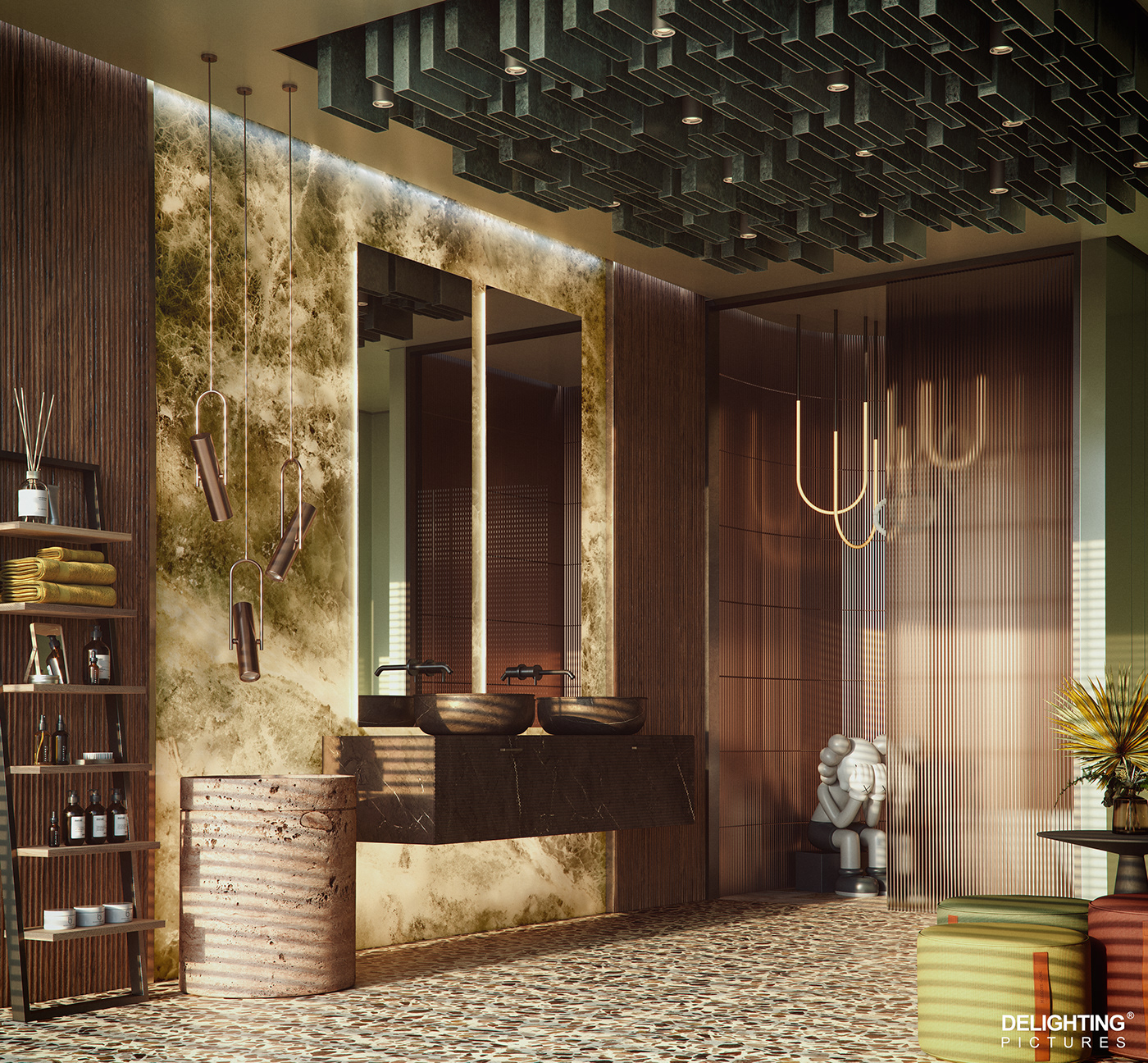 3dsmax architecture design Interior luxury penthouse photoshop corona render  modern real estate