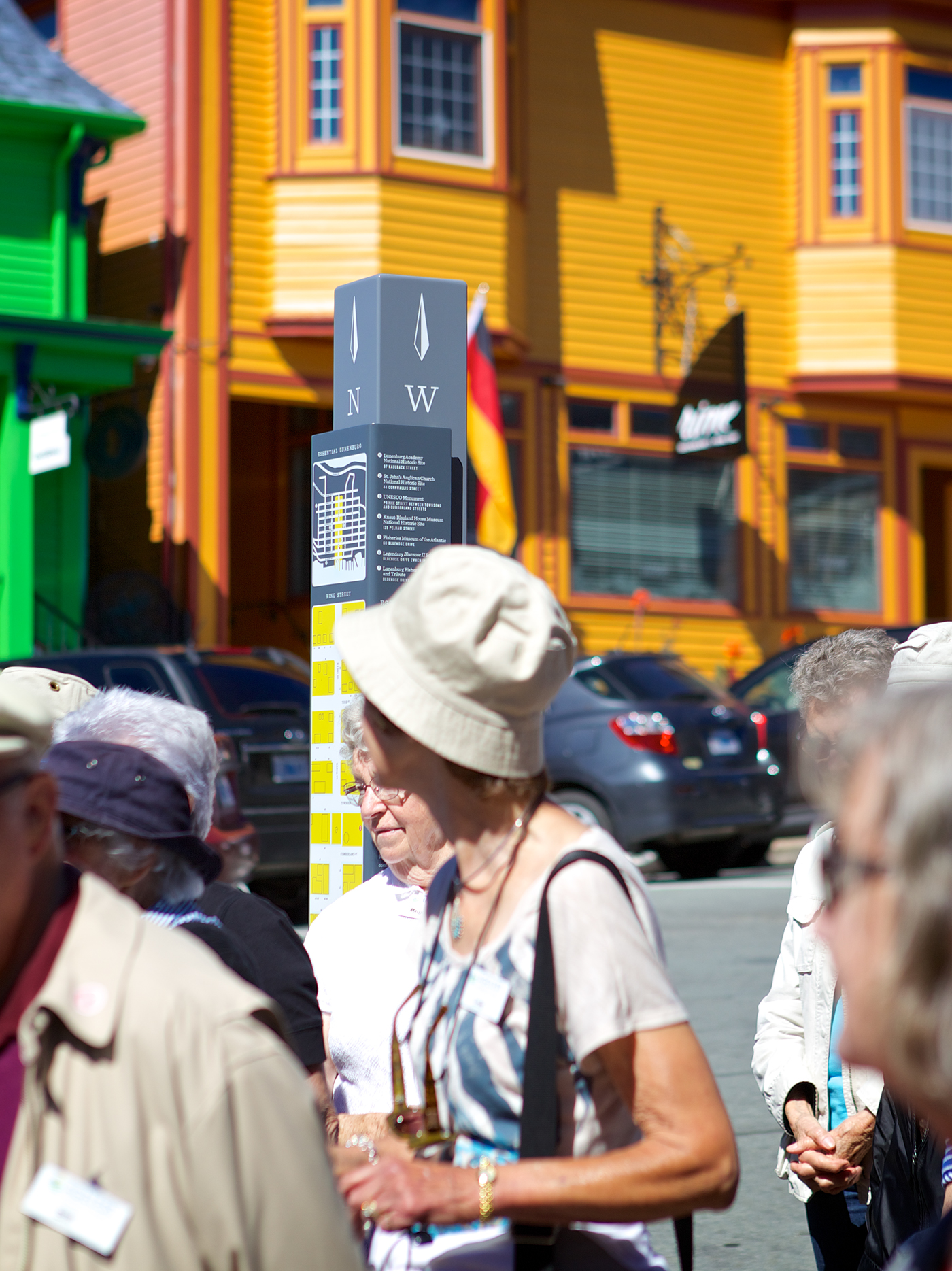 Lunenburg wayfinding directional signage World Heritage Site UNESCO