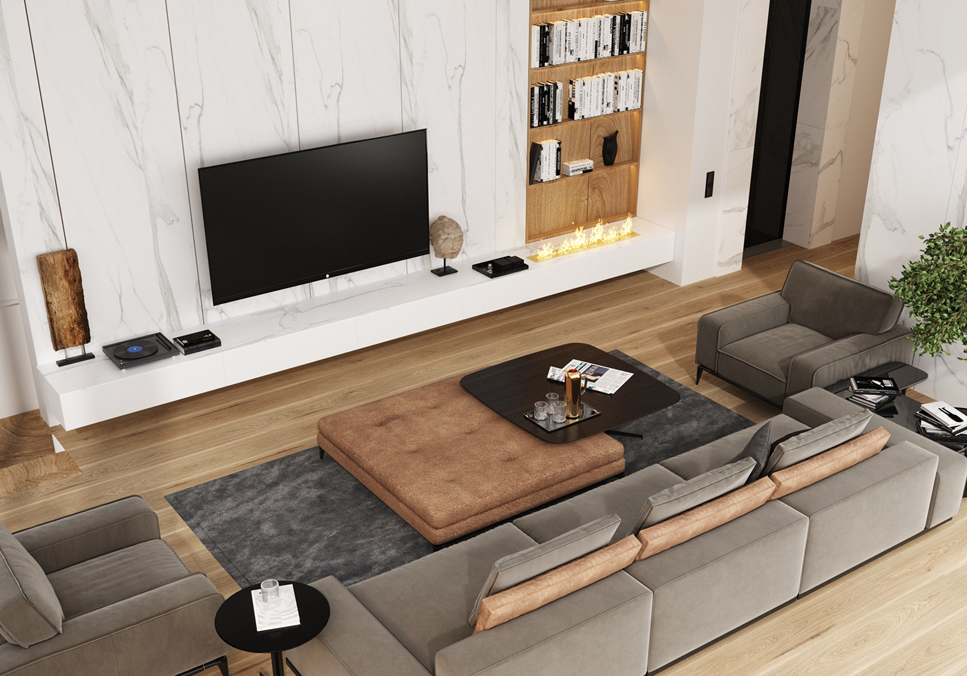 3D architecture bedroom design desing Interior interior design  modern open kitchen Render visualization