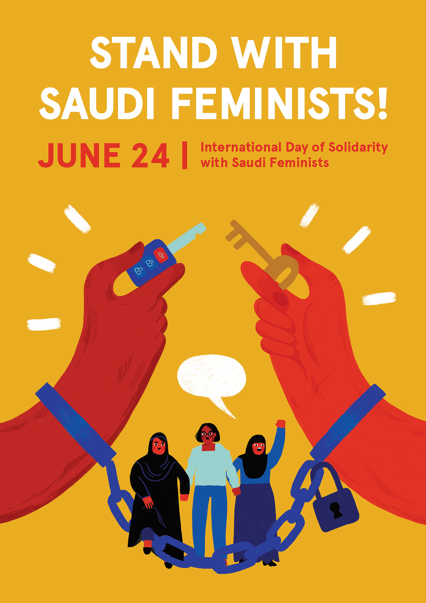 feminism protest feminist intersectional Saudi Arabia Driving poster women empowerment ban
