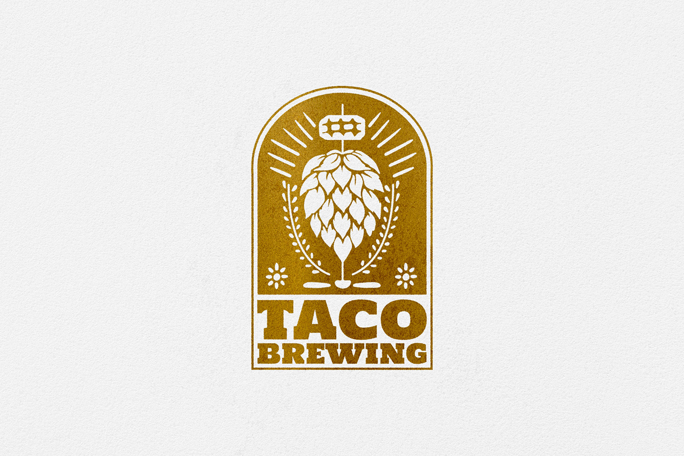 beer brewing design Food  logo Logotype Tacos