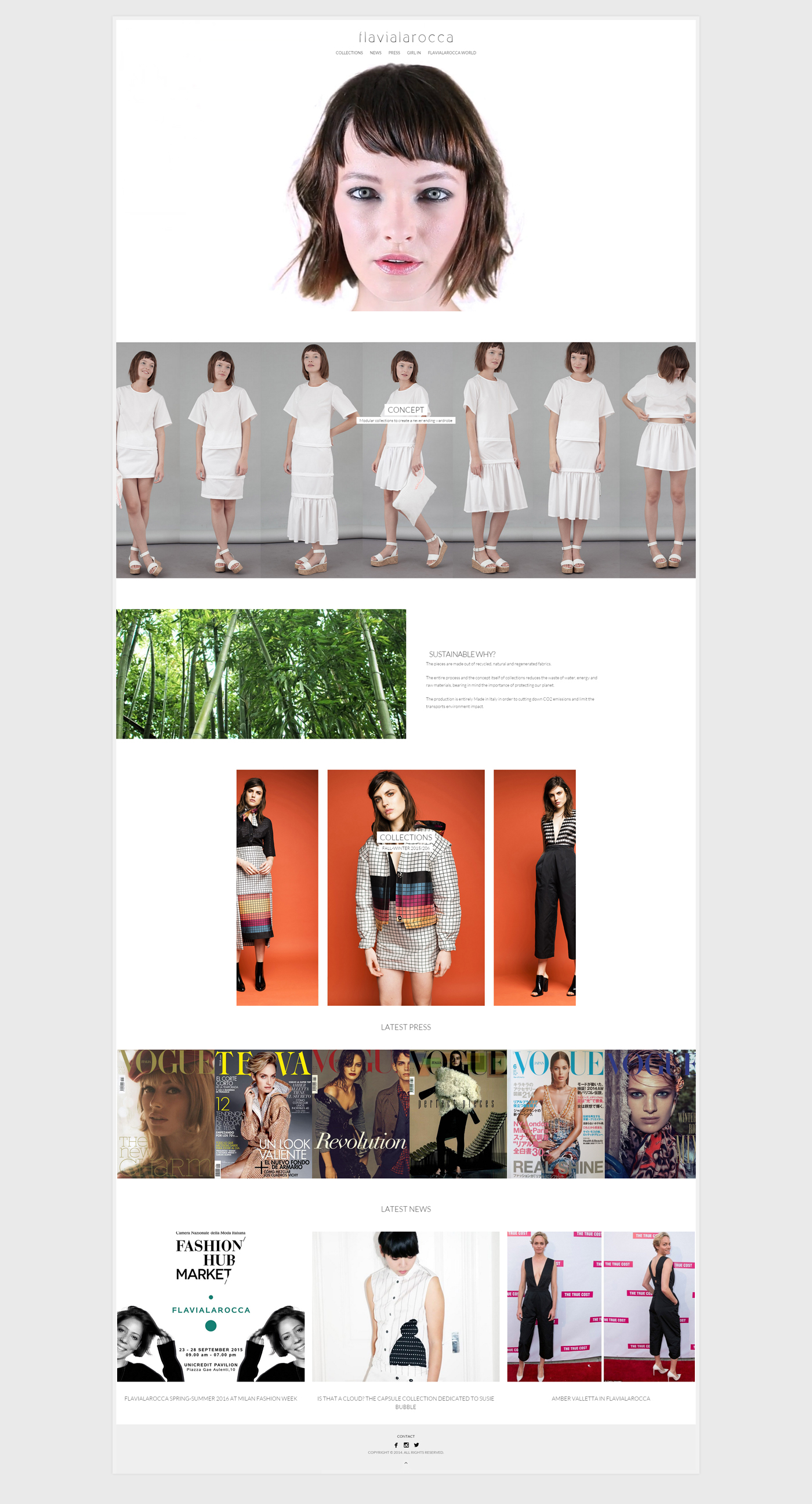 Flavia La Rocca collections designer brand models clothes lifestyle minimal concept