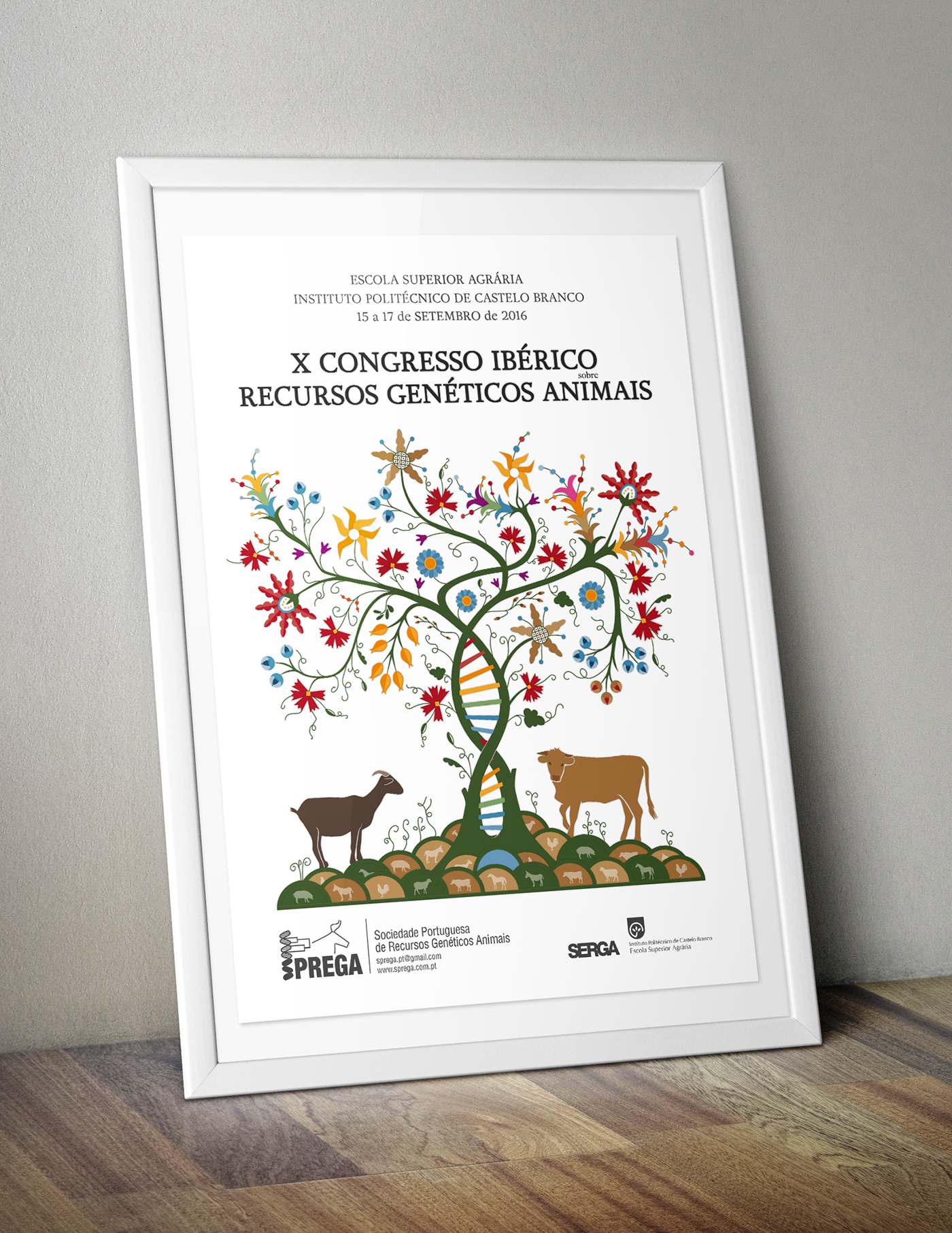 poster design SPREGA Congresso recursos genética animal