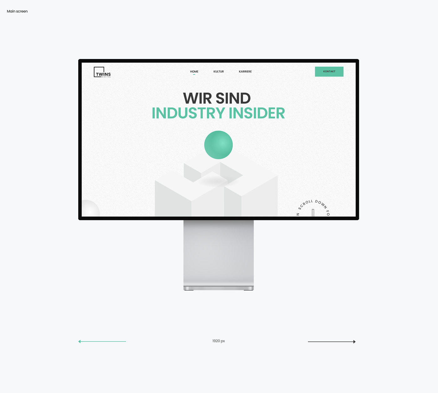 agency branding  clean digital green Isometric marketing   minimal portfolio Web