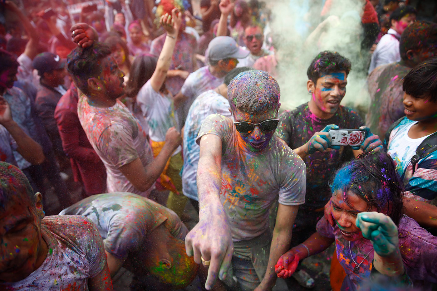 nepal kathmandu asia holi festival colors people celebrate festivalofcolors culture