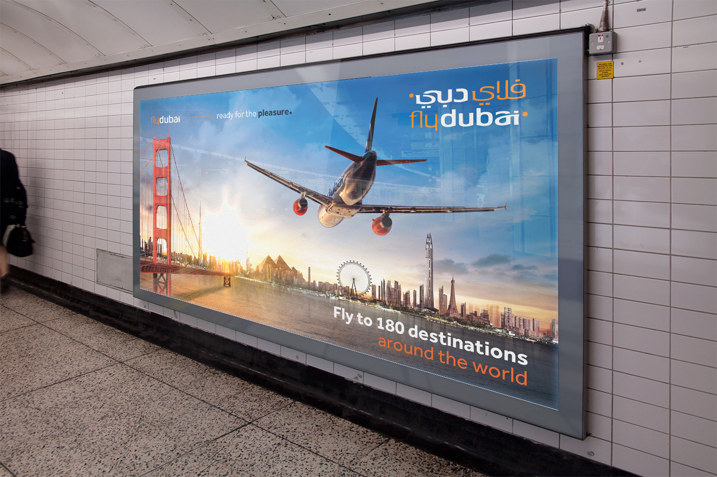 manipulation Advertising  art direction  calendar airplane dubai Landmark Travel