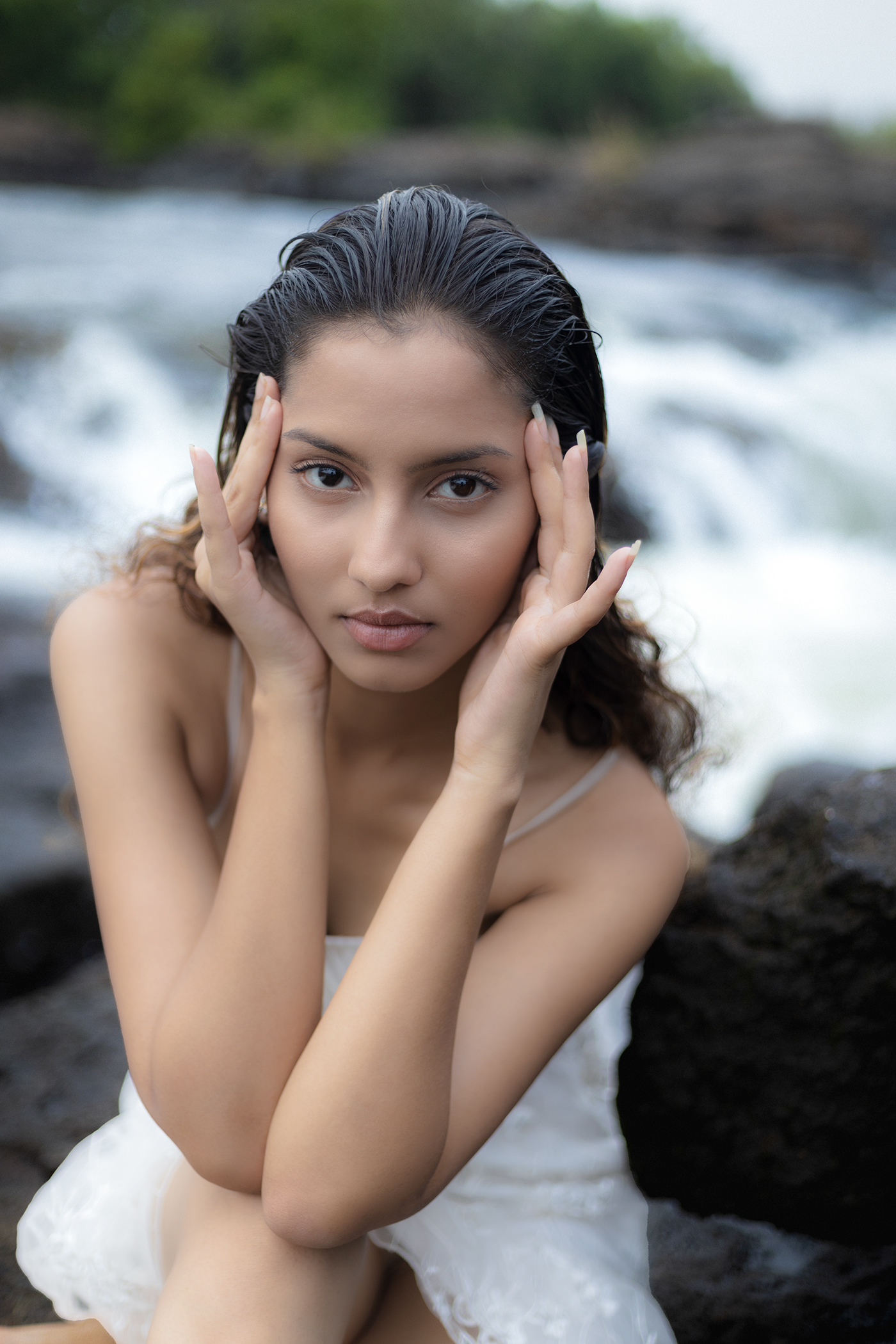 beauty Fashion  model Outdoor photographer Photography  photoshoot portrait retouch water