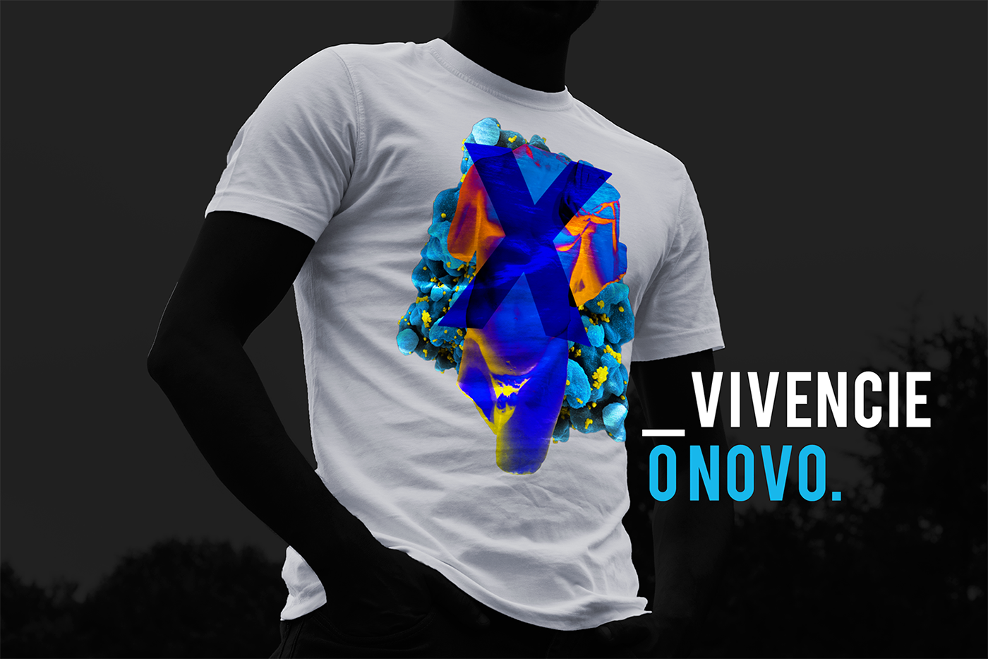 Fashion  t-shirt Printing Victor Gondim strange camisas Estampas Glitch concept art