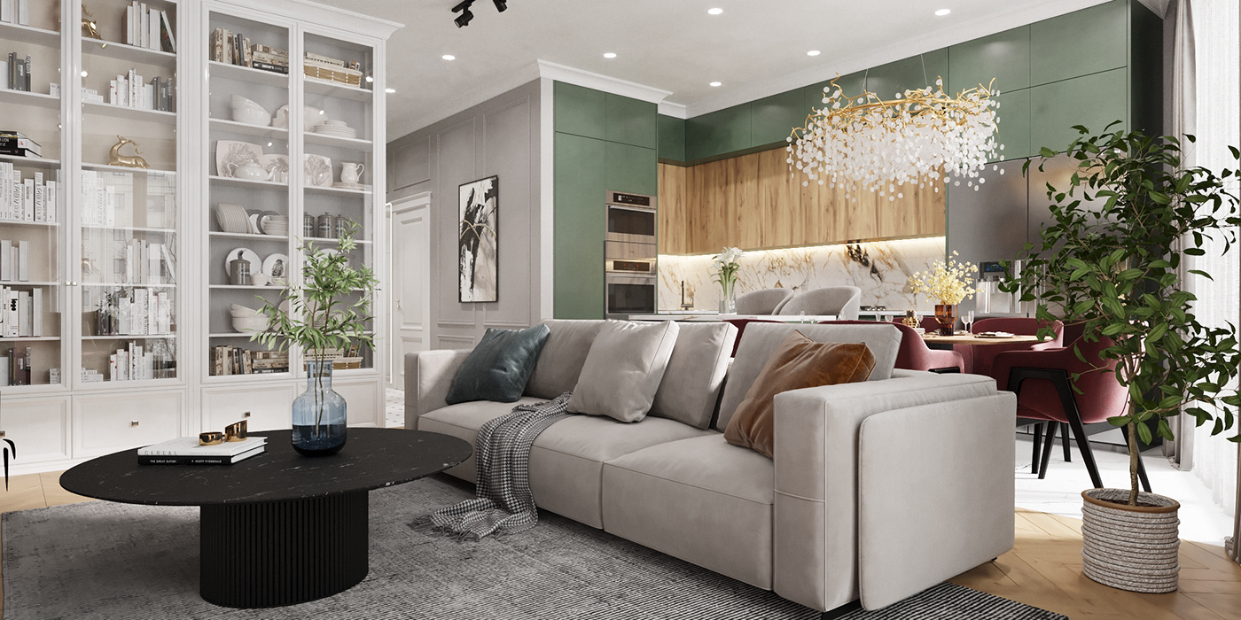 3D 3ds max corona Interior interior design  modern Render visualization vizualisation Vizualization