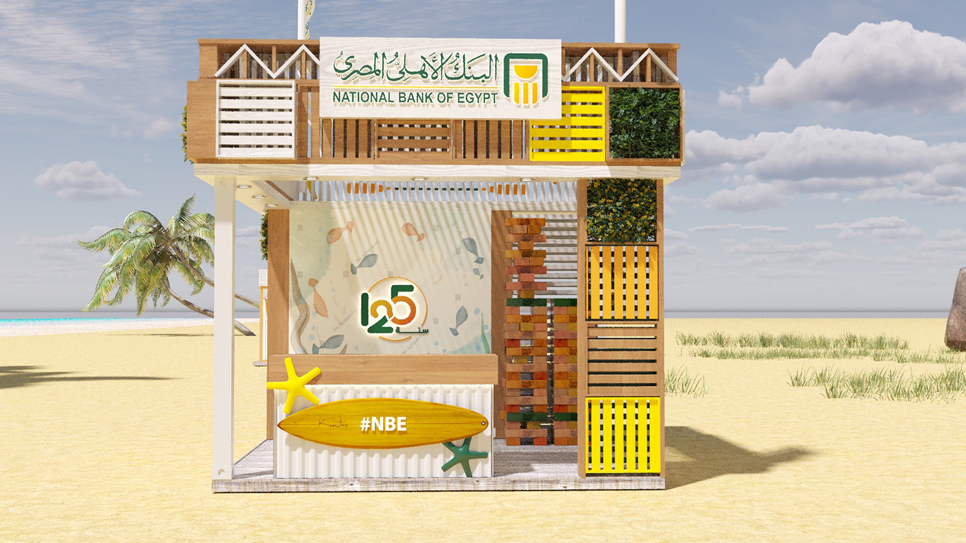 NBE Bank summer Summer Booth sea Colourful  summer vives
