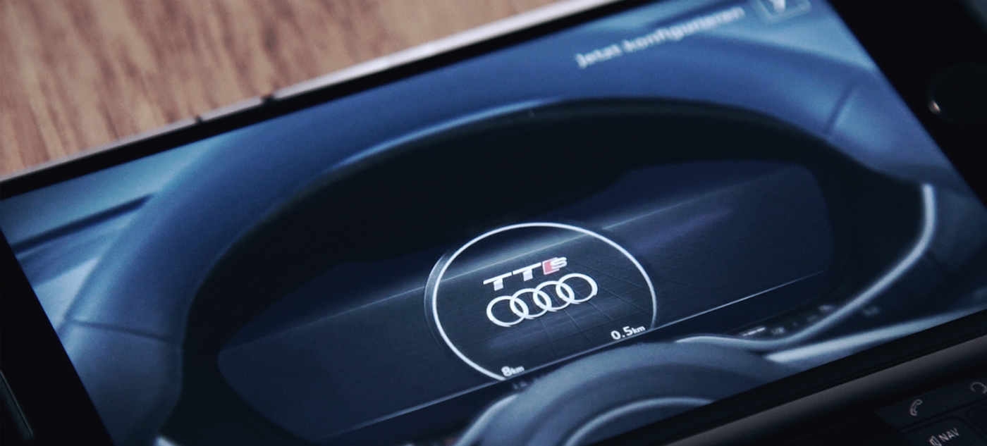 brochure Audi TTS motion design car app print tt 3D 2D Editing  video configurator Cannes