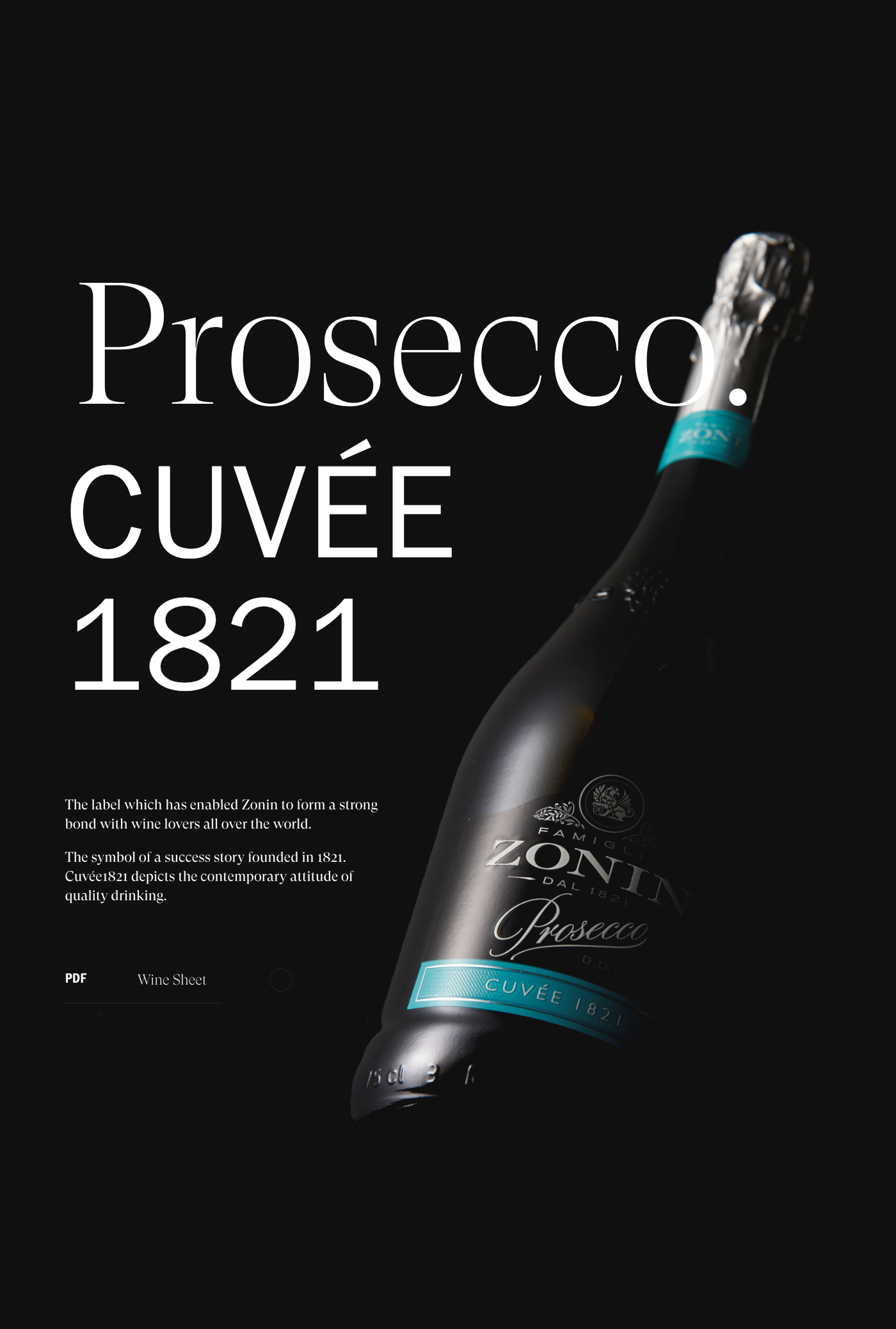 Prosecco UI/UX Webdesign Website wine cuvee