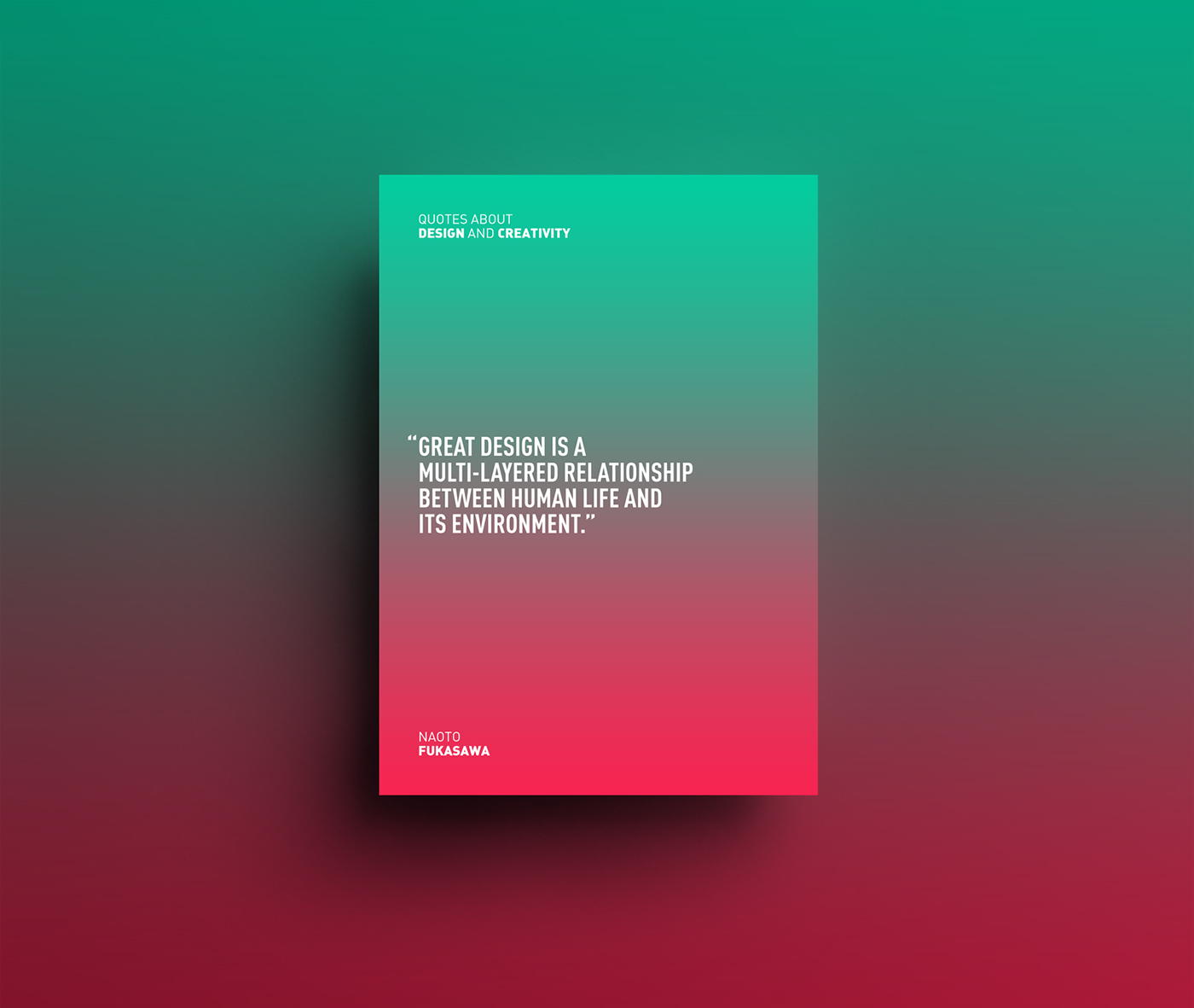 Adobe Portfolio design poster posters gradient colors color Shades visual Layout minimal fresh Quotes quote designquotes