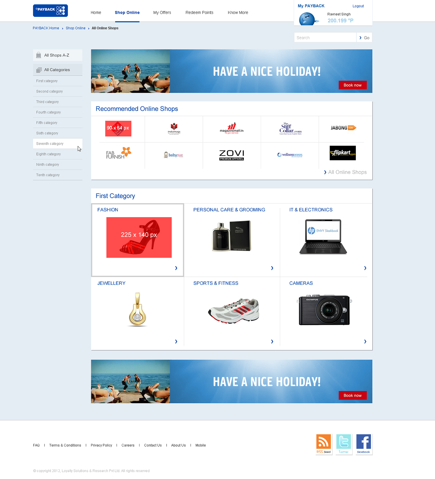 online shopping banners Emailer poster websites
