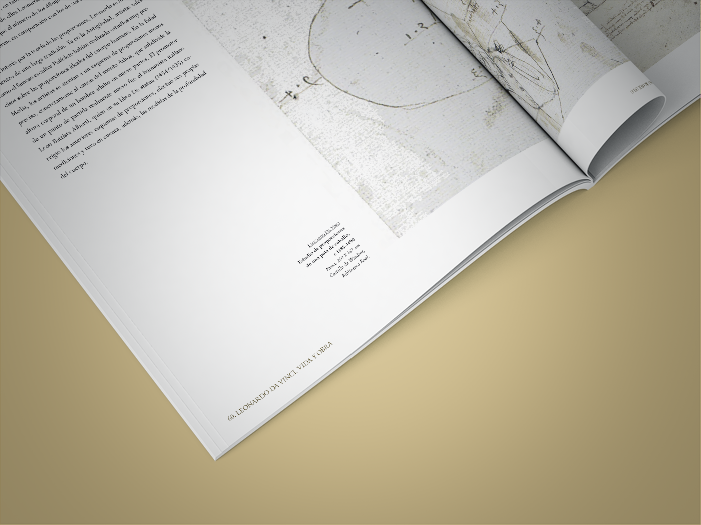 leonardo da vinci maquetación diseño Diseño editorial libro de artista