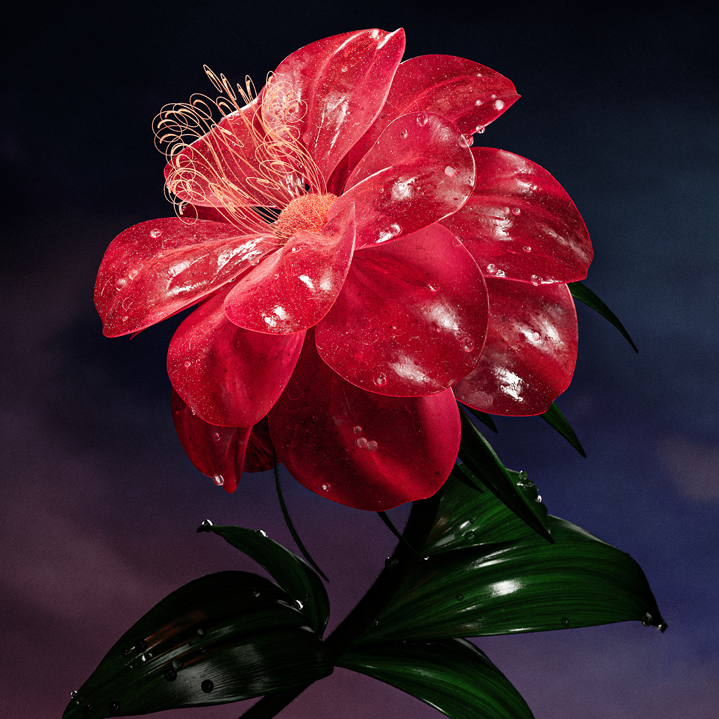 3D c4d cinema 4d color Digital Art  floral Flowers octane redshift Render