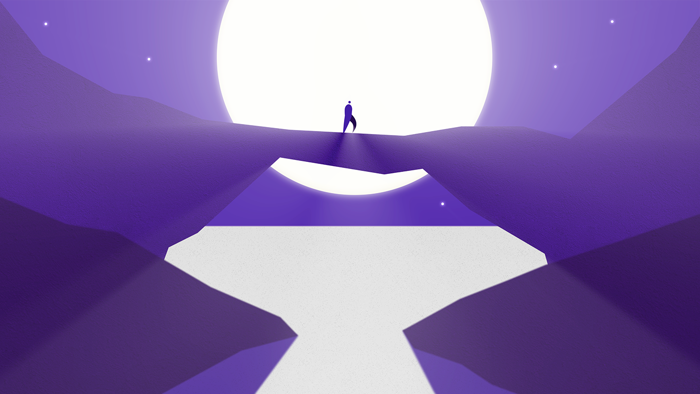 animation  motion design short film motion graphics  Character lighting purple Space  Love