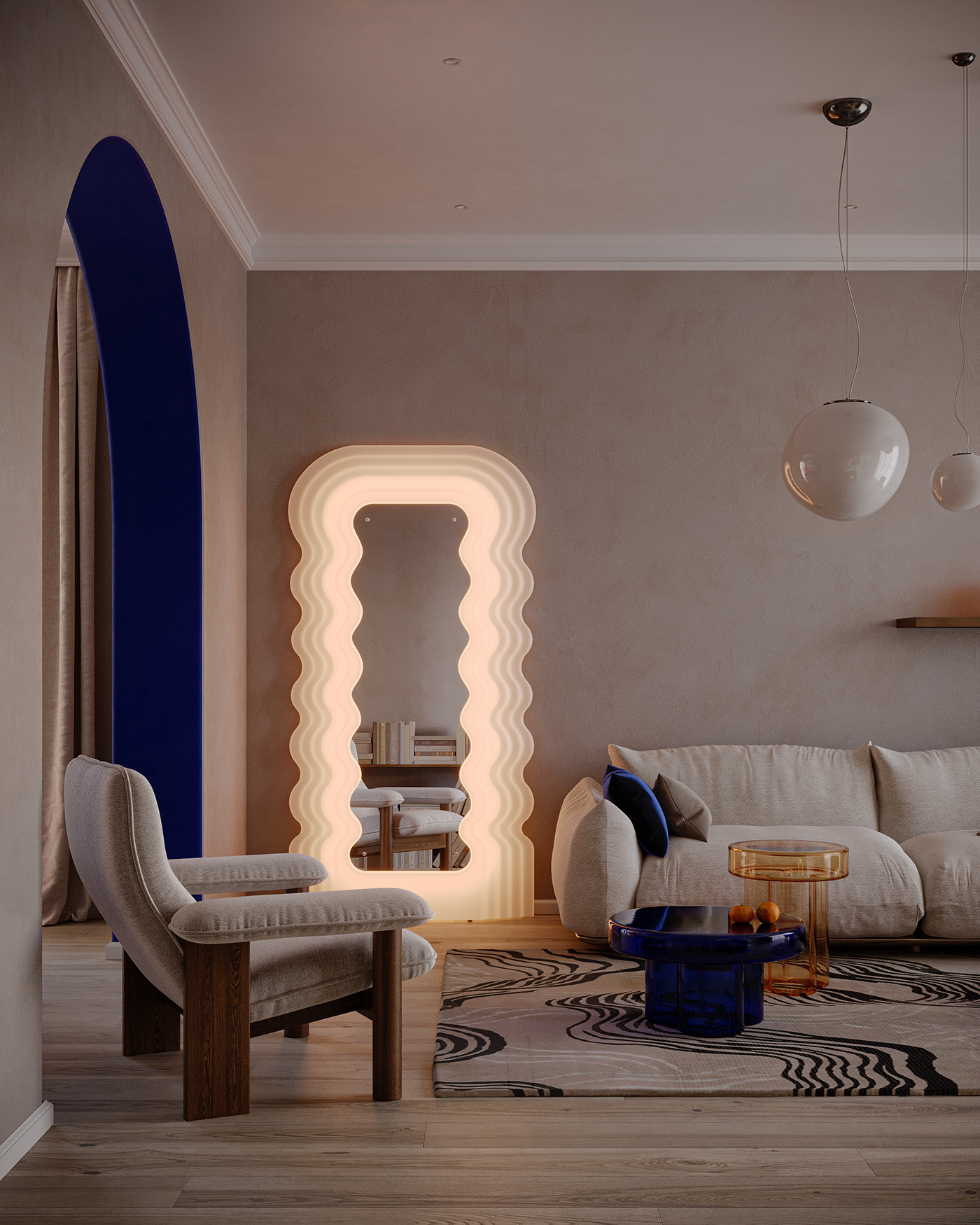 3D 3ds max apartment architecture archviz CGI CoronaRender  interior design  living room visualization
