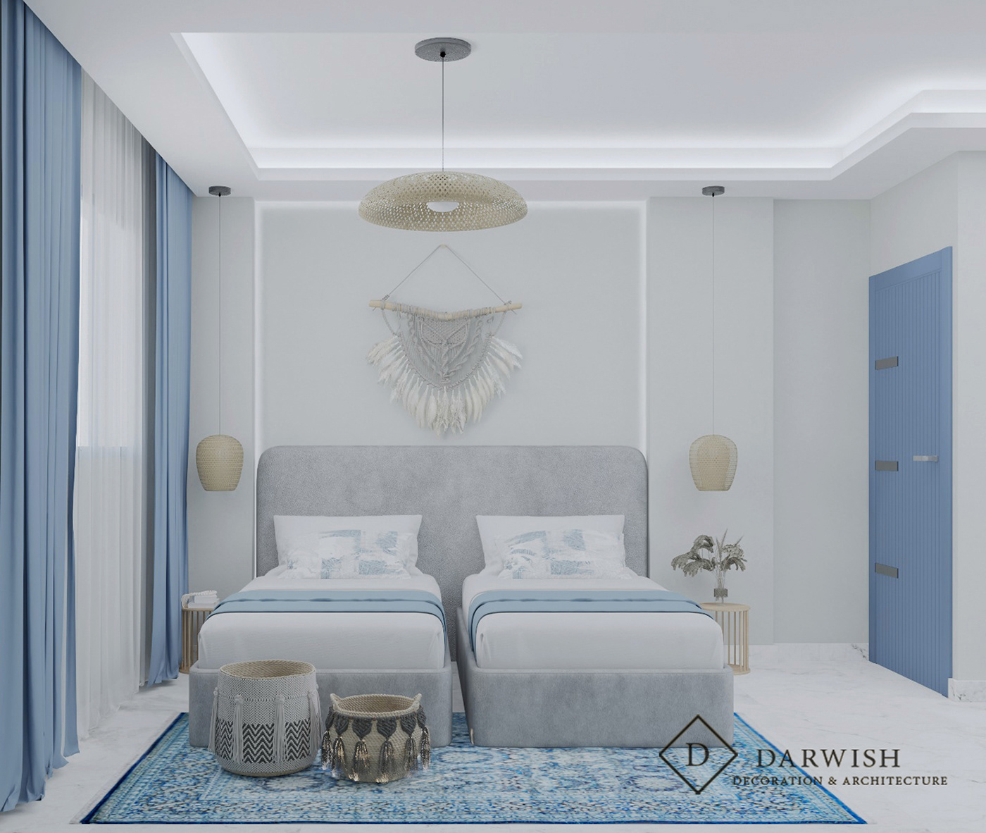 indoor santorini greece beach vray Render modern interior design  archviz