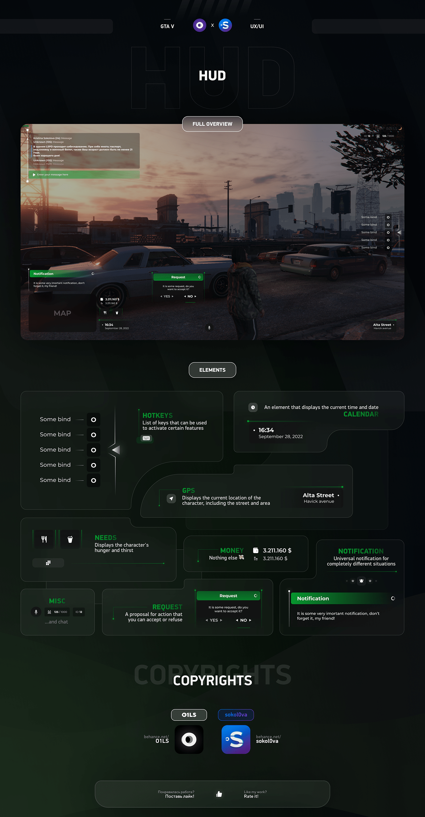 Figma FiveM gta GTA 5 Gta 5 RP gta V HUD Roleplay UI ux