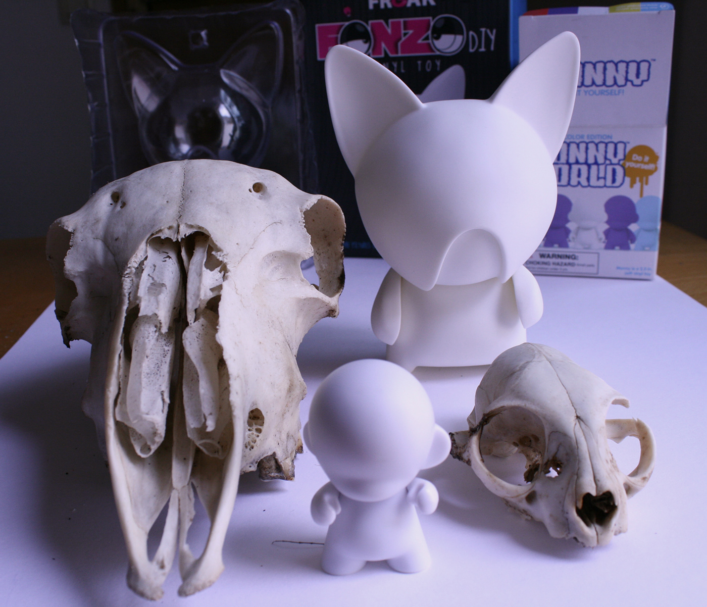 fonzo cat skull toy recicled