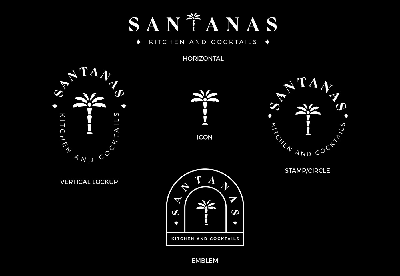 Logo Variations for Santanas - A tropical pan-latin restaurant based in Miami.