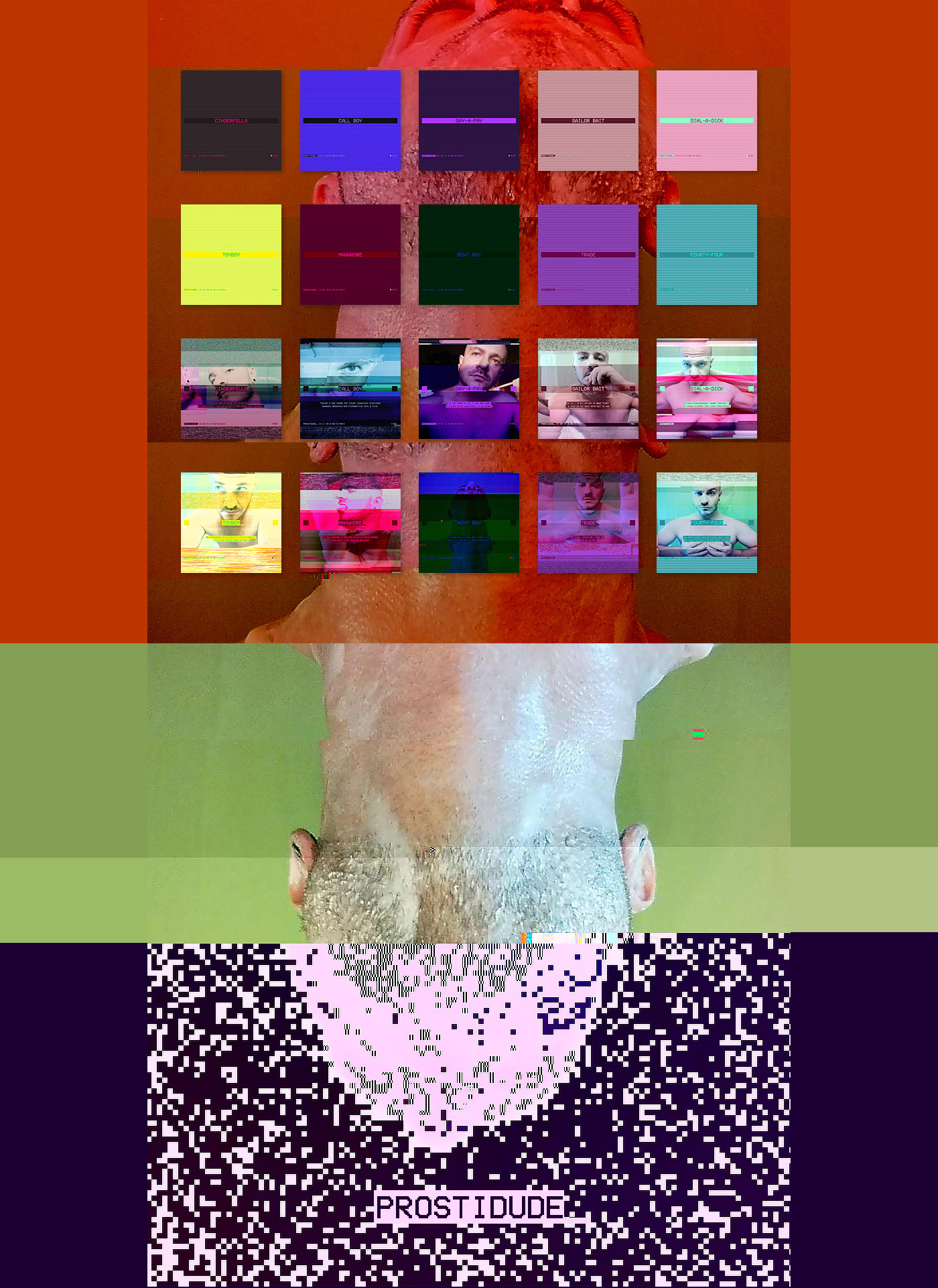 Adobe Portfolio prostidude selfie Glitch vhs analogic digital noise failure saturation color