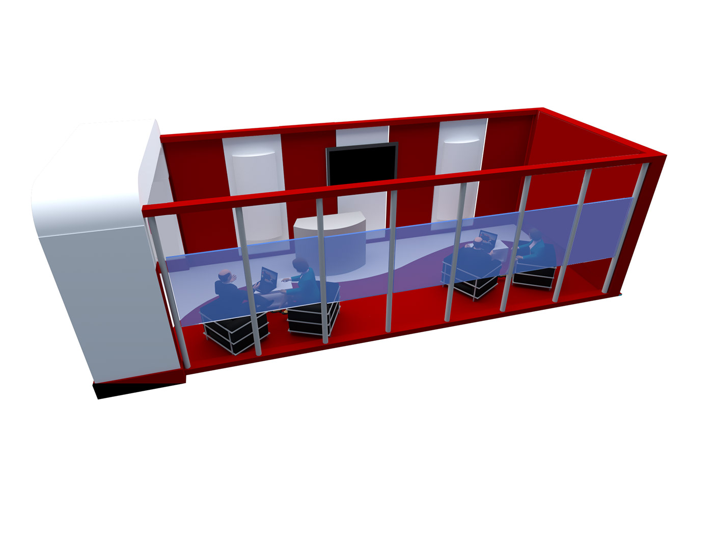 3D diseño Event Exhibition  exterior lujoso modern moderno Render Stand