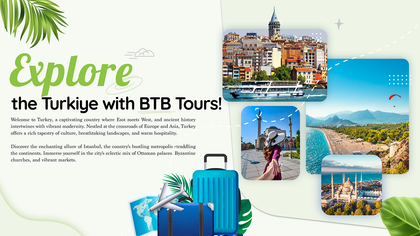 Website travelwebsite landing page dubai UI/UX website development travel agency tourism visual identity