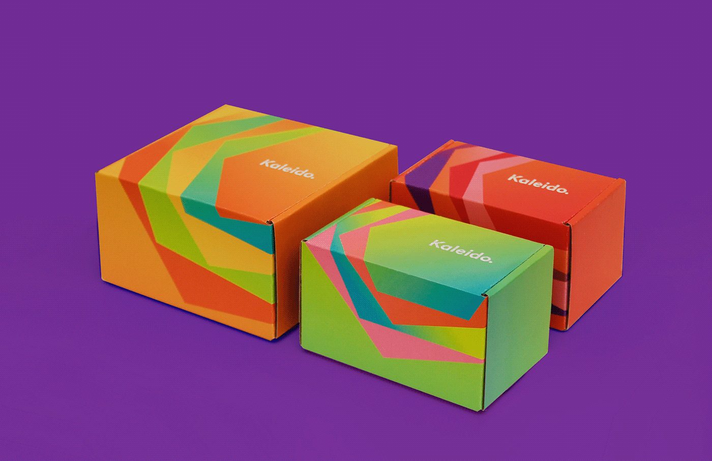 branding  Colourful  gradient kaleido Packaging