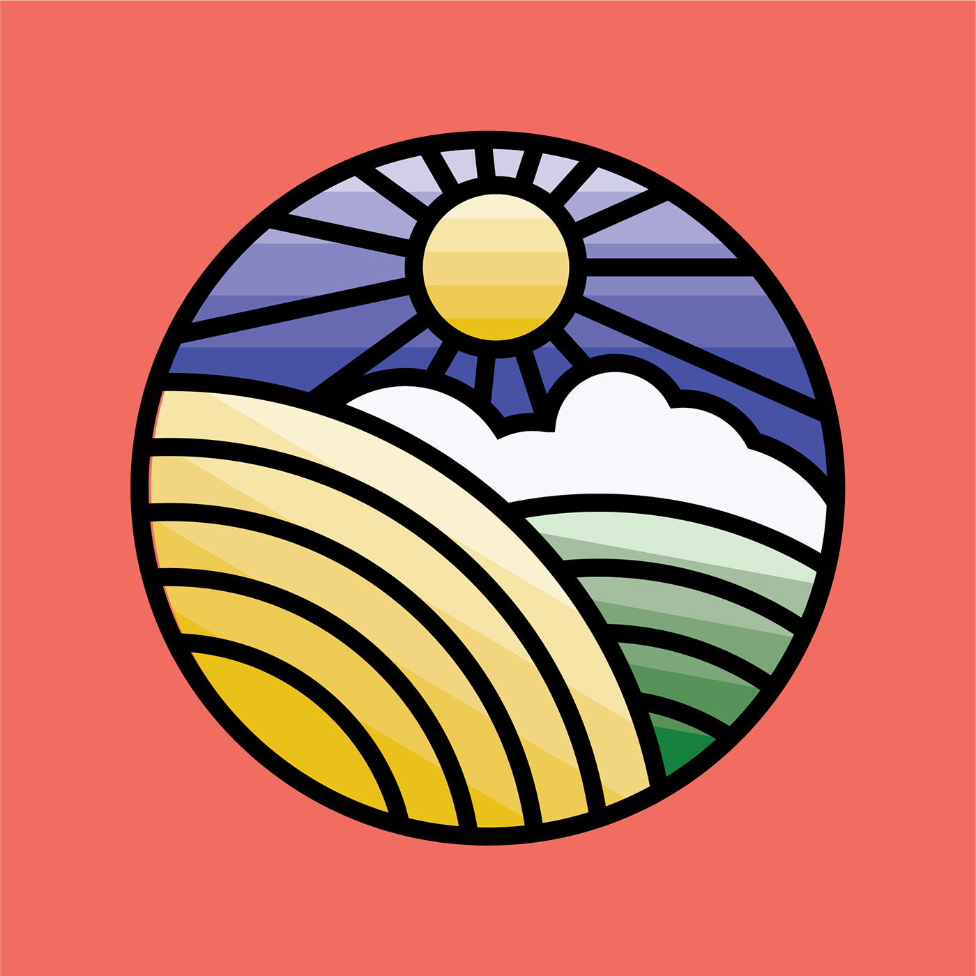abstract badge Landscape