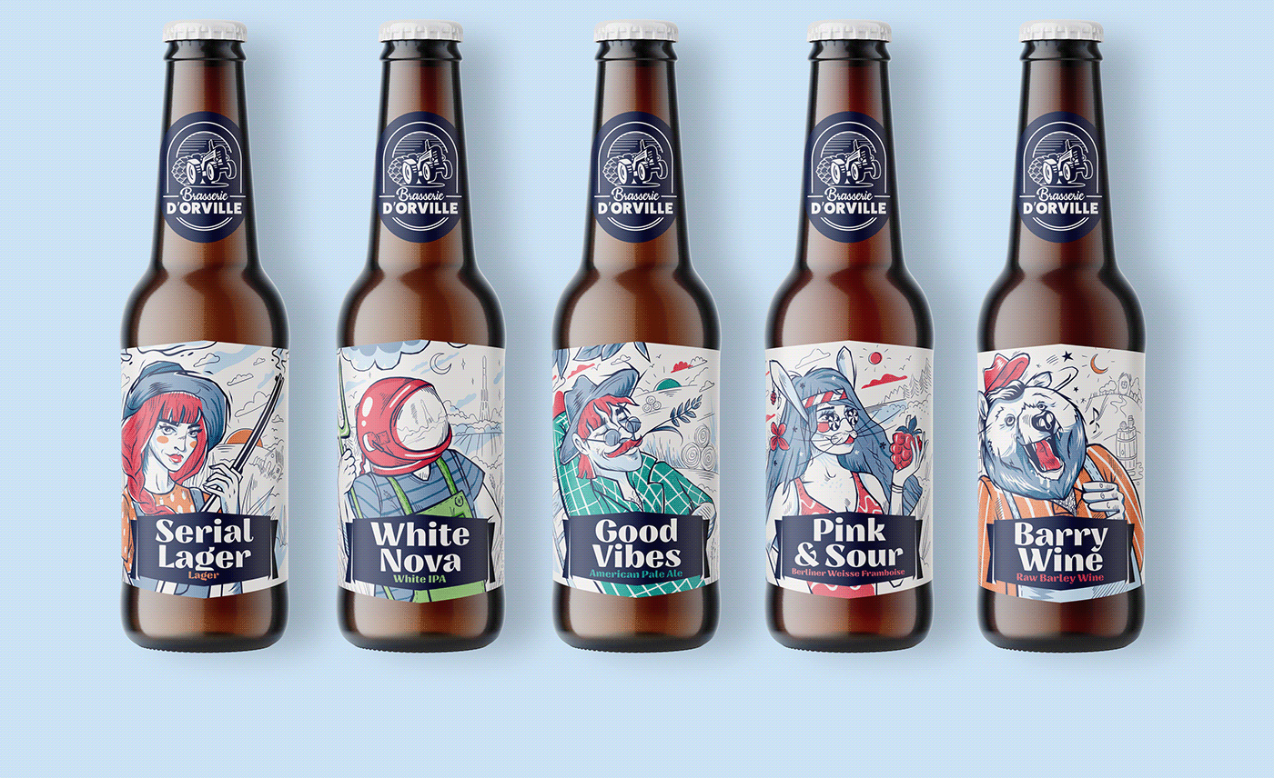 Labels design for craft brewery
