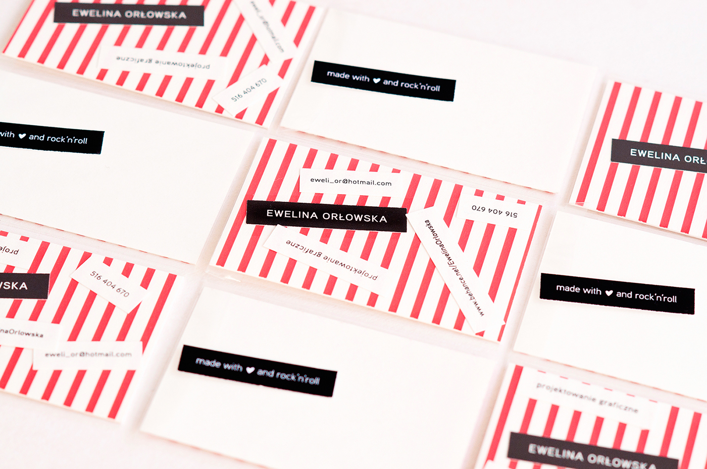 personal cards identity stripes rock'n'roll moveable Business Cards branding  type unique design