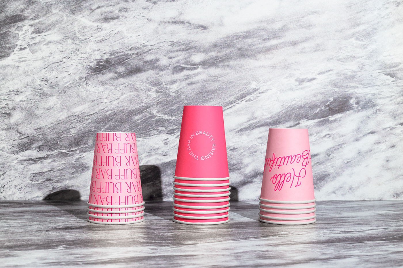 nail salon branding  graphic design  Packaging environmental design typography   logo brand identity pink barbie