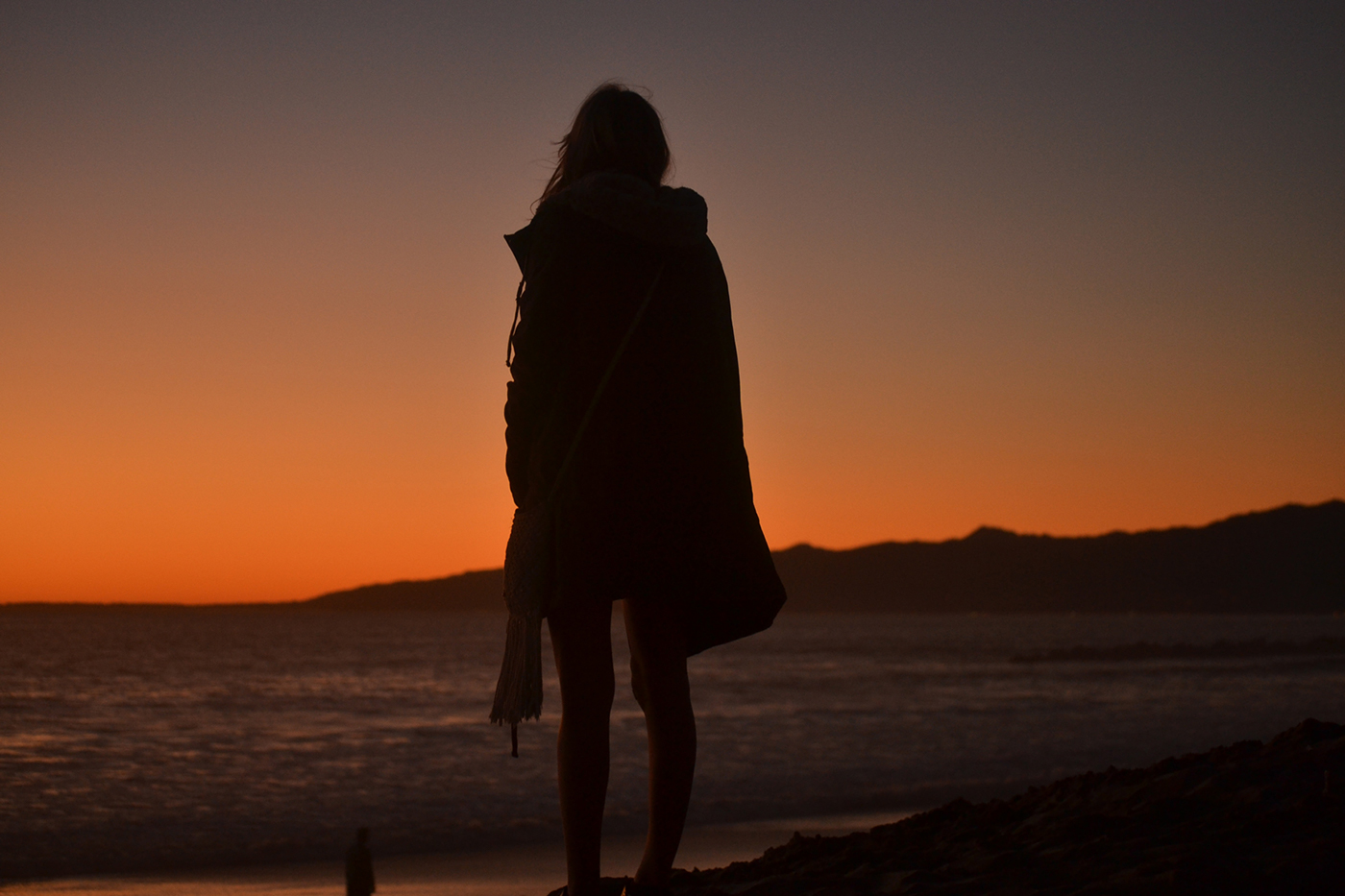la jolla San Diego la LAS ANGELES san francisco golden gate Silhouette beach Ocean girl Landscape
