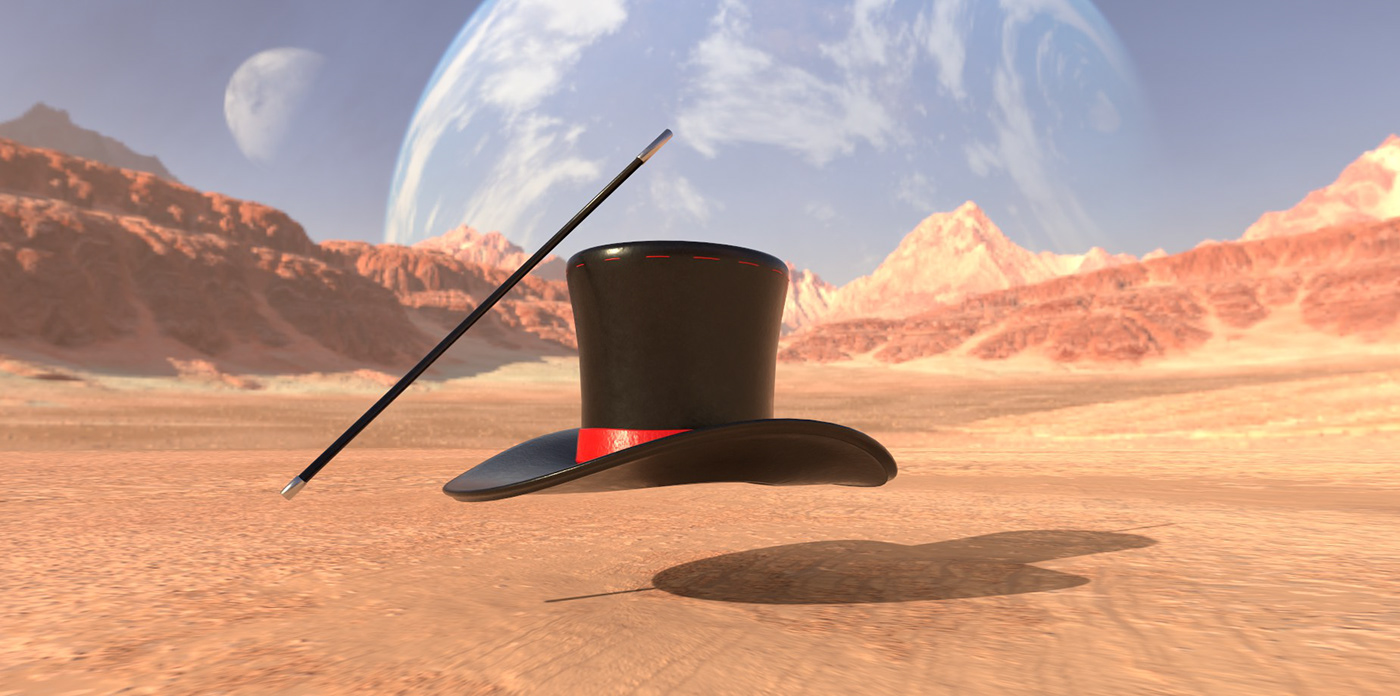 blender cap 3d art modeling Render Substance Painter Magician Hat 3D 3d hat sketchfab